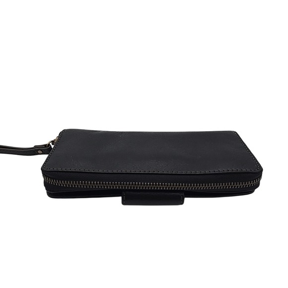 Fossil Madison Zip Clutch Black Leather Wristlet SWL2228001 Purse $100 MSRP - Picture 5 of 13
